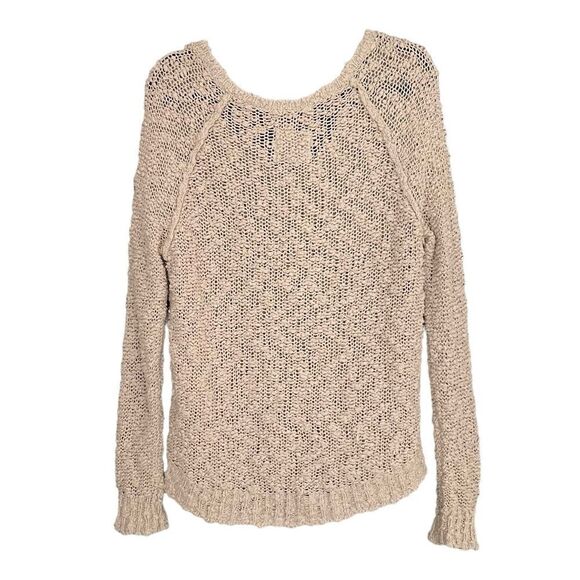 (SOLD) ABERCROMBIE & FITCH Cotton V-Neck Oversized Sweater Texture Nubby XS - Picture 9 of 11